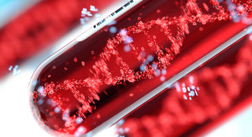 Molecule,Of,Dna,Forming,Inside a Test,Tube