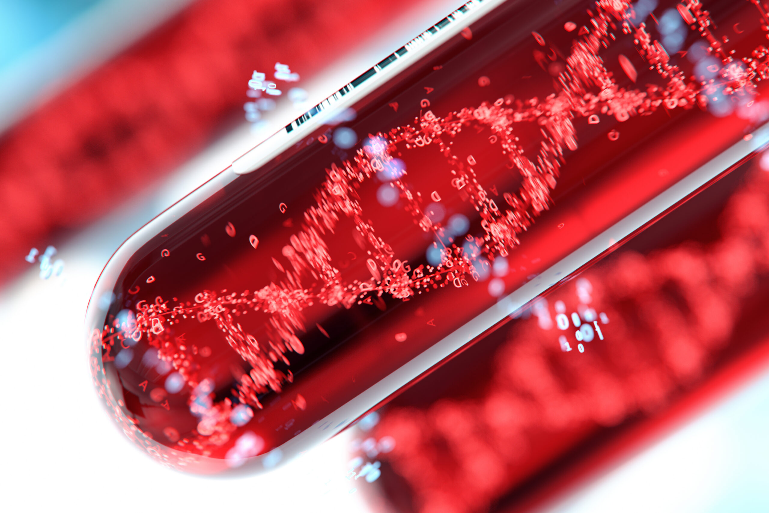 Molecule,Of,Dna,Forming,Inside a Test,Tube