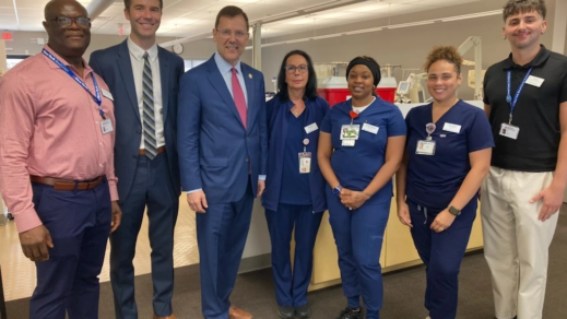 Congressman Tom Kean Visits Scotch Plains Donor Center