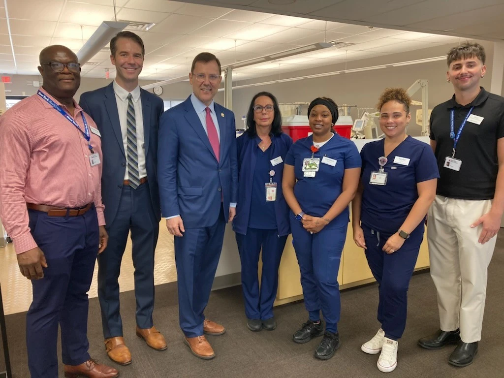 Congressman Tom Kean and NYBC staff at Scotch Plains Donor Center